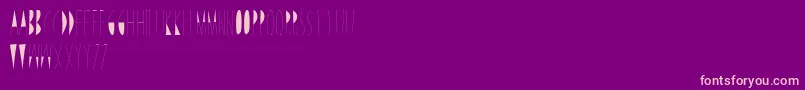 Fonte LineAndDraw – fontes rosa em um fundo violeta