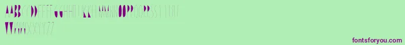 Police LineAndDraw – polices violettes sur fond vert