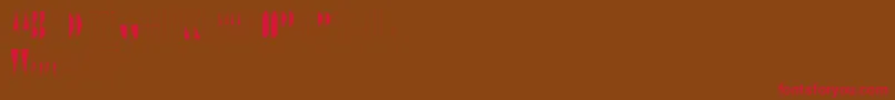 LineAndDraw Font – Red Fonts on Brown Background