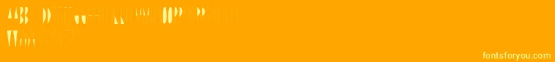 Шрифт LineAndDraw – жёлтые шрифты на оранжевом фоне