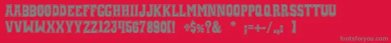 WhiskeyTownDrunk Font – Gray Fonts on Red Background
