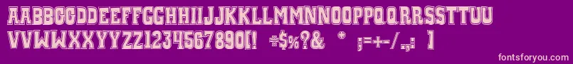 WhiskeyTownDrunk Font – Pink Fonts on Purple Background