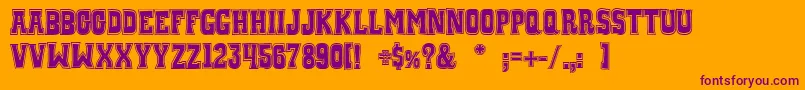 WhiskeyTownDrunk Font – Purple Fonts on Orange Background