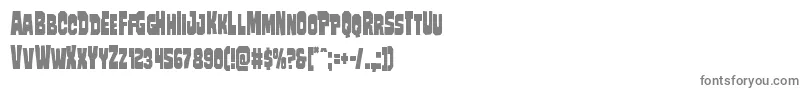 フォントMindlessbrutecond – 白い背景に灰色の文字