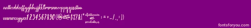 Шрифт AlfabetizaciРІn – розовые шрифты на фиолетовом фоне