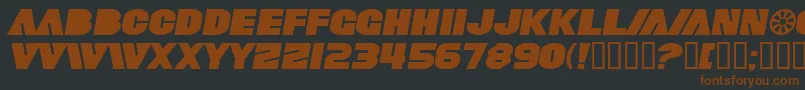 SfFortuneWheelExtendedItalic Font – Brown Fonts on Black Background