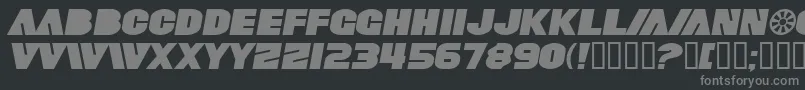 SfFortuneWheelExtendedItalic Font – Gray Fonts on Black Background