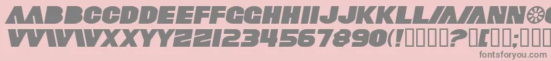 SfFortuneWheelExtendedItalic Font – Gray Fonts on Pink Background