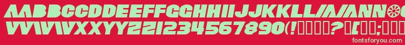 SfFortuneWheelExtendedItalic Font – Green Fonts on Red Background