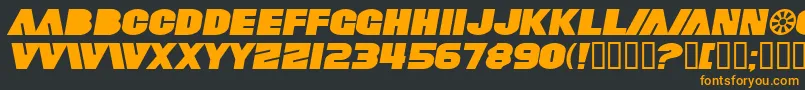 SfFortuneWheelExtendedItalic Font – Orange Fonts on Black Background