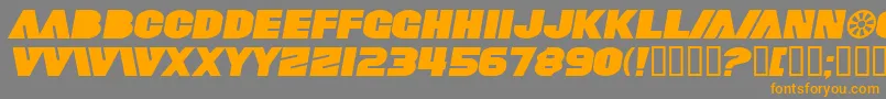 SfFortuneWheelExtendedItalic Font – Orange Fonts on Gray Background