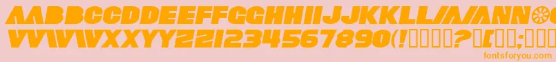 SfFortuneWheelExtendedItalic Font – Orange Fonts on Pink Background