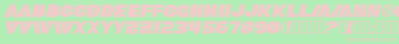 SfFortuneWheelExtendedItalic Font – Pink Fonts on Green Background