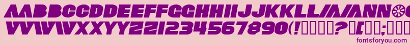 SfFortuneWheelExtendedItalic Font – Purple Fonts on Pink Background