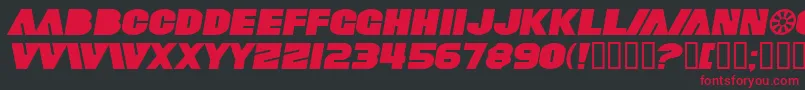 SfFortuneWheelExtendedItalic Font – Red Fonts on Black Background