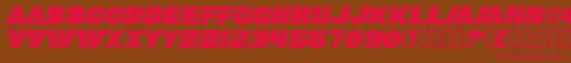 SfFortuneWheelExtendedItalic Font – Red Fonts on Brown Background