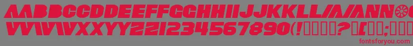 SfFortuneWheelExtendedItalic Font – Red Fonts on Gray Background