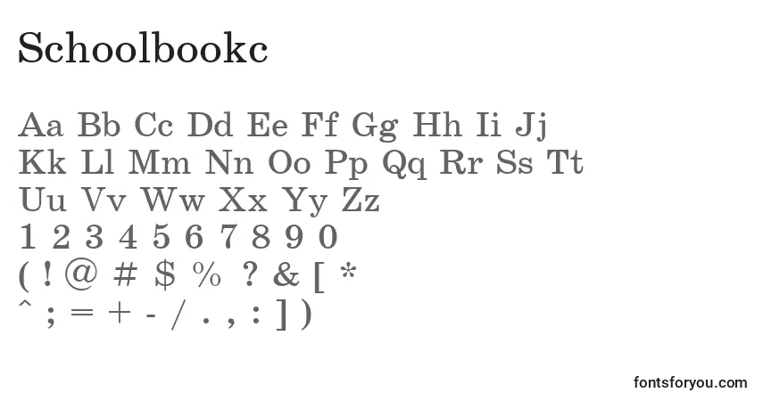 Шрифт Schoolbookc – алфавит, цифры, специальные символы