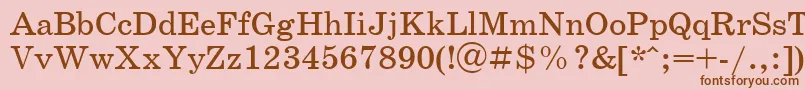 Schoolbookc Font – Brown Fonts on Pink Background
