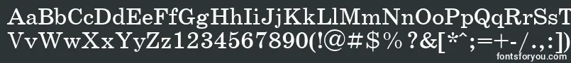 Schoolbookc Font – White Fonts on Black Background
