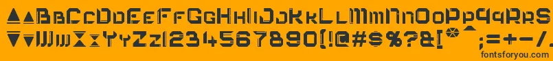 Eurocorp Font – Black Fonts on Orange Background