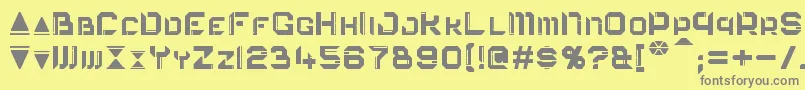 Eurocorp-Schriftart – Graue Schriften auf gelbem Hintergrund