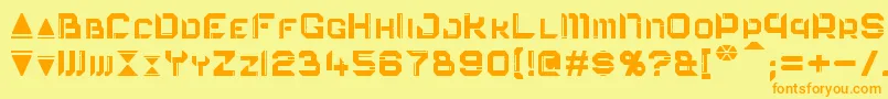 Czcionka Eurocorp – pomarańczowe czcionki na żółtym tle