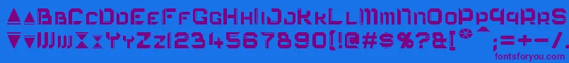 Weitere Informationen zur Eurocorp-Schriftart Eurocorp-Schriftart – Violette Schriften auf blauem Hintergrund