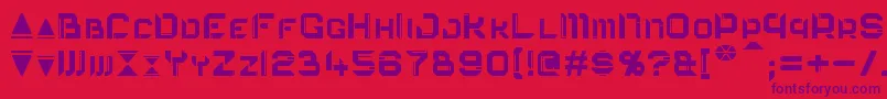Eurocorp-Schriftart – Violette Schriften auf rotem Hintergrund