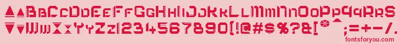 Eurocorp Font – Red Fonts on Pink Background