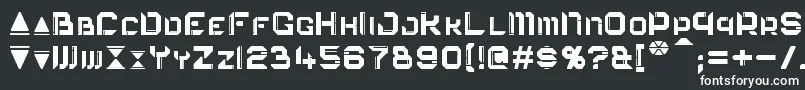 フォントEurocorp – 黒い背景に白い文字