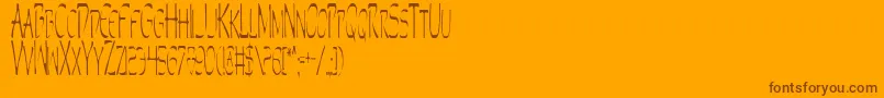 PerditionCondensed Font – Brown Fonts on Orange Background
