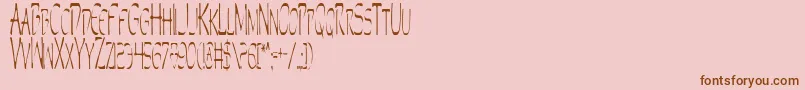 PerditionCondensed Font – Brown Fonts on Pink Background