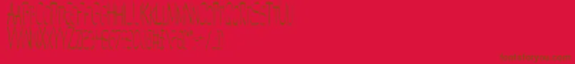 PerditionCondensed Font – Brown Fonts on Red Background