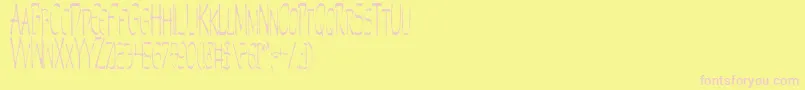 PerditionCondensed Font – Pink Fonts on Yellow Background