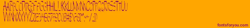 PerditionCondensed Font – Purple Fonts on Orange Background