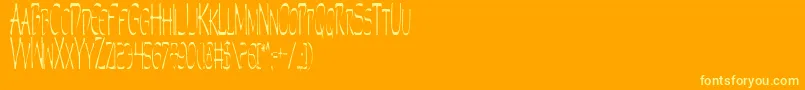 PerditionCondensed Font – Yellow Fonts on Orange Background