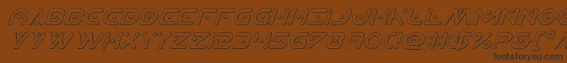 Planetxcompact3Dital Font – Black Fonts on Brown Background