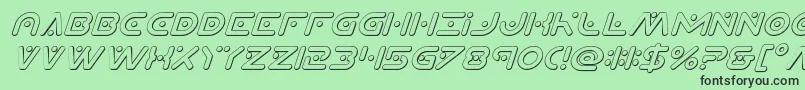 Planetxcompact3Dital Font – Black Fonts on Green Background