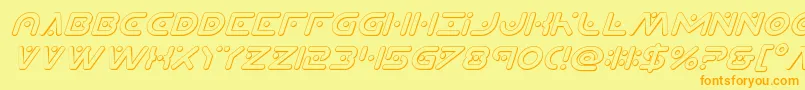 Planetxcompact3Dital Font – Orange Fonts on Yellow Background