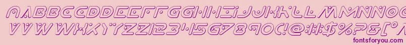 Planetxcompact3Dital-Schriftart – Violette Schriften auf rosa Hintergrund