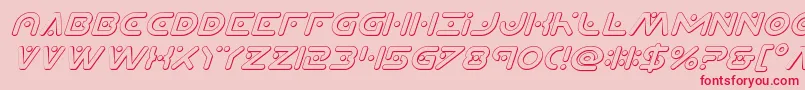 Planetxcompact3Dital Font – Red Fonts on Pink Background