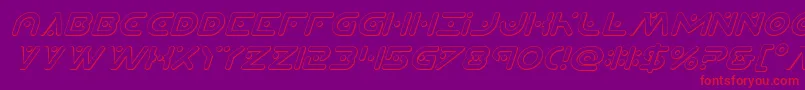 Planetxcompact3Dital Font – Red Fonts on Purple Background