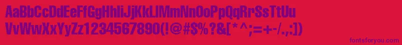 HelveticaltstdComp Font – Purple Fonts on Red Background