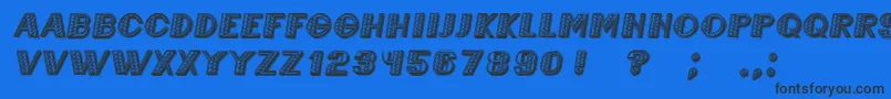 MexicaneroItalic-Schriftart – Schwarze Schriften auf blauem Hintergrund