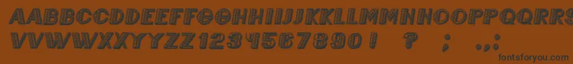 MexicaneroItalic Font – Black Fonts on Brown Background