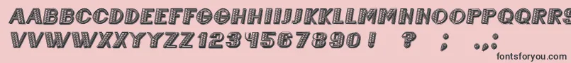 Fonte MexicaneroItalic – fontes pretas em um fundo rosa