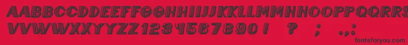 MexicaneroItalic-Schriftart – Schwarze Schriften auf rotem Hintergrund