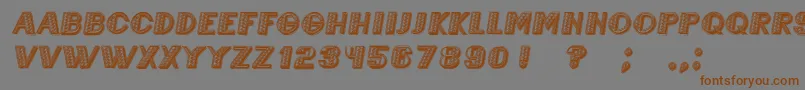 Шрифт MexicaneroItalic – коричневые шрифты на сером фоне