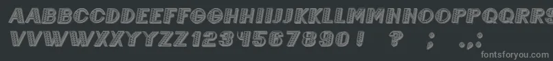 フォントMexicaneroItalic – 黒い背景に灰色の文字